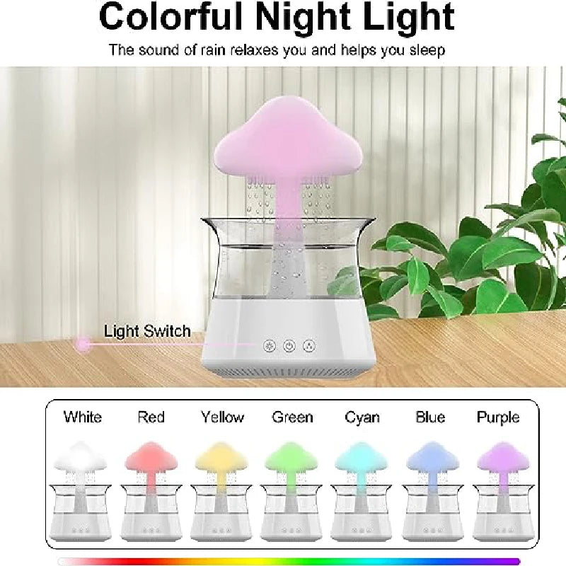Rain Cloud Humidifier Aroma Diffuser with 7Colors Night Light Aromatherapy Essential Oil Diffuser Air Humidifier