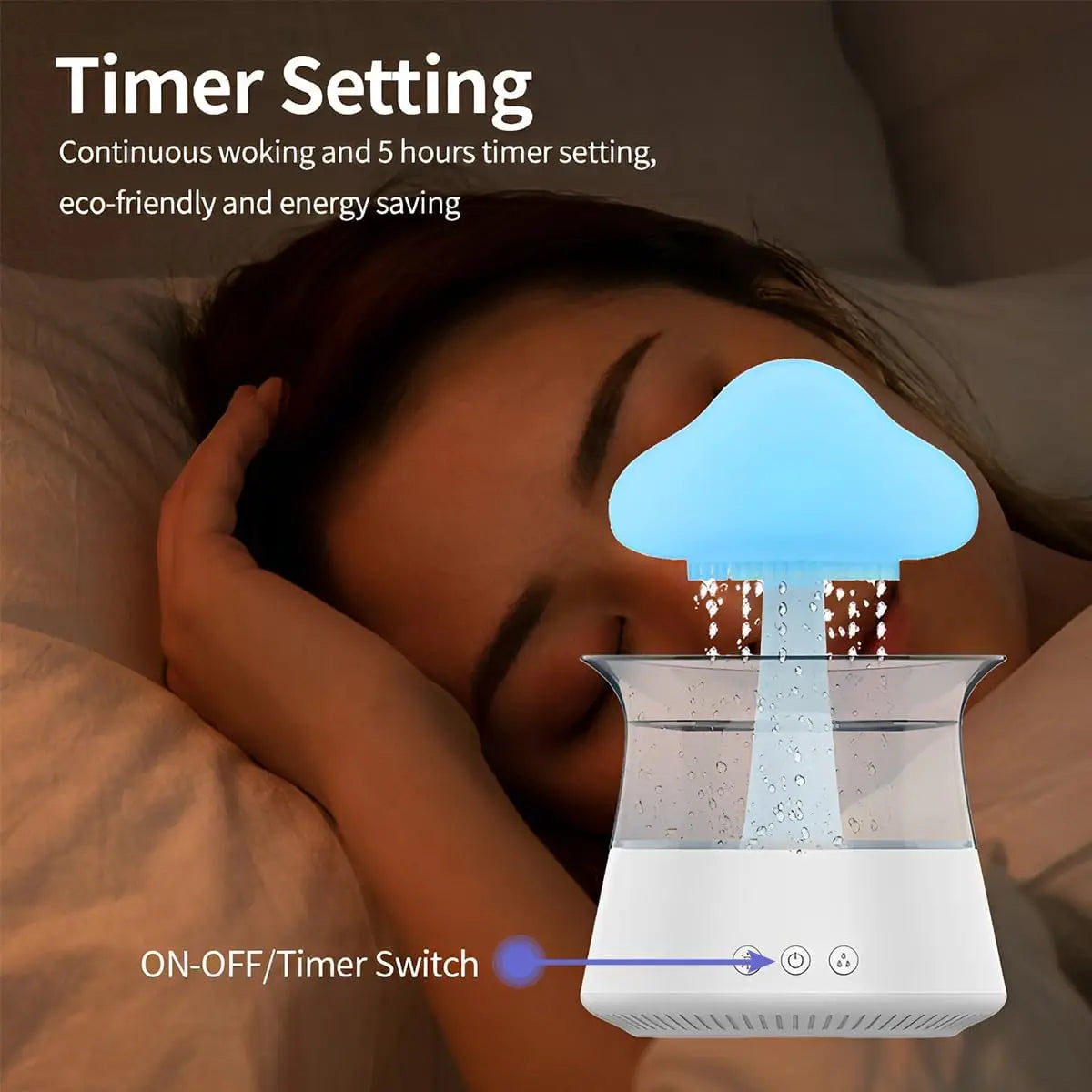 Rain Cloud Humidifier Aroma Diffuser with 7Colors Night Light Aromatherapy Essential Oil Diffuser Air Humidifier