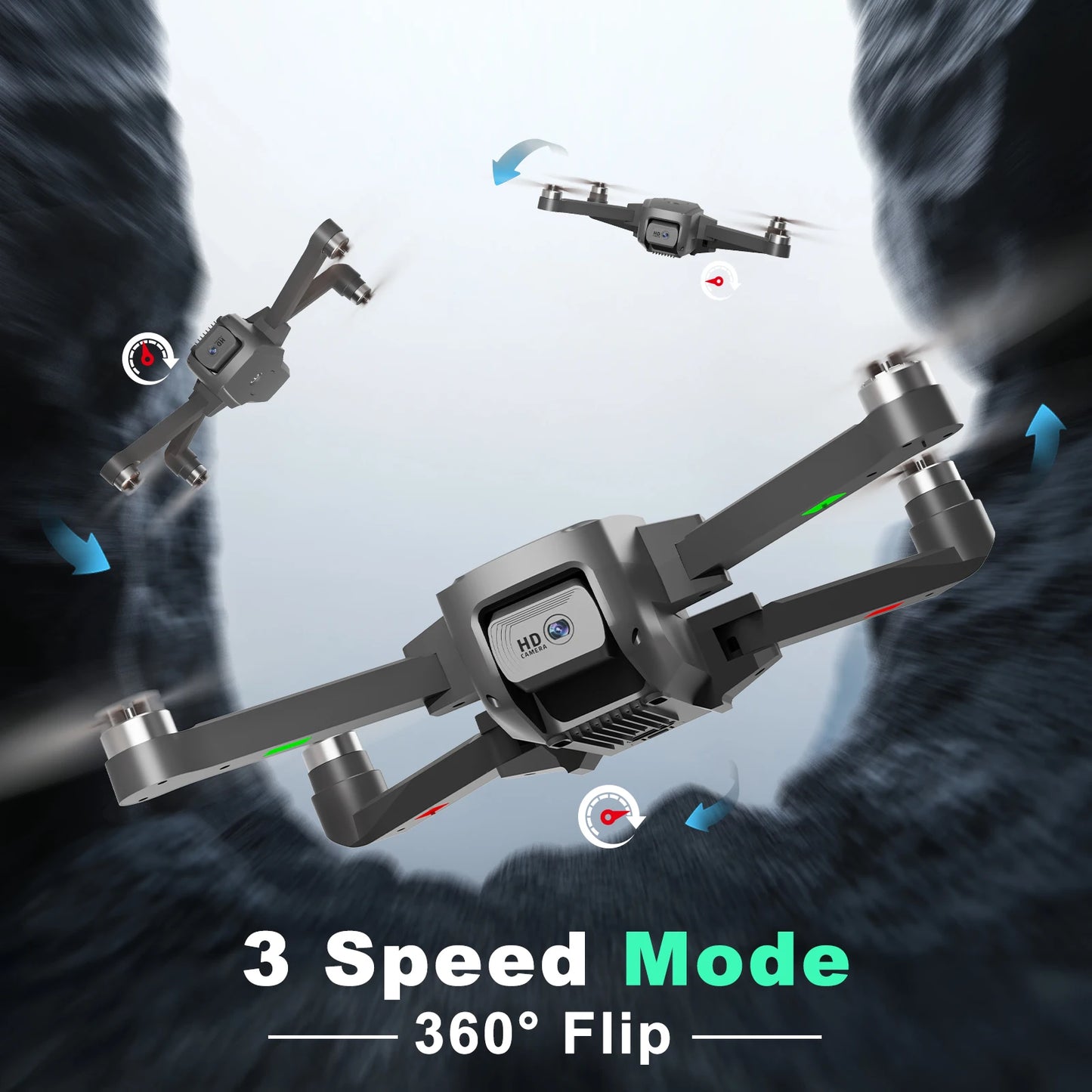IDEA16 Drone with Camera 4K with Dual Camera 2 Batteries 5G WIFI RC Drone with Brushless Motor Optical Flow for Adult Children